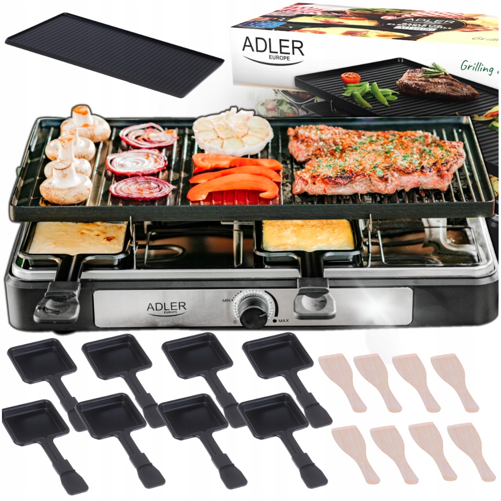 Gril, raclette, tradičný elektrický gril Adler AD6616 čierny 1400 W